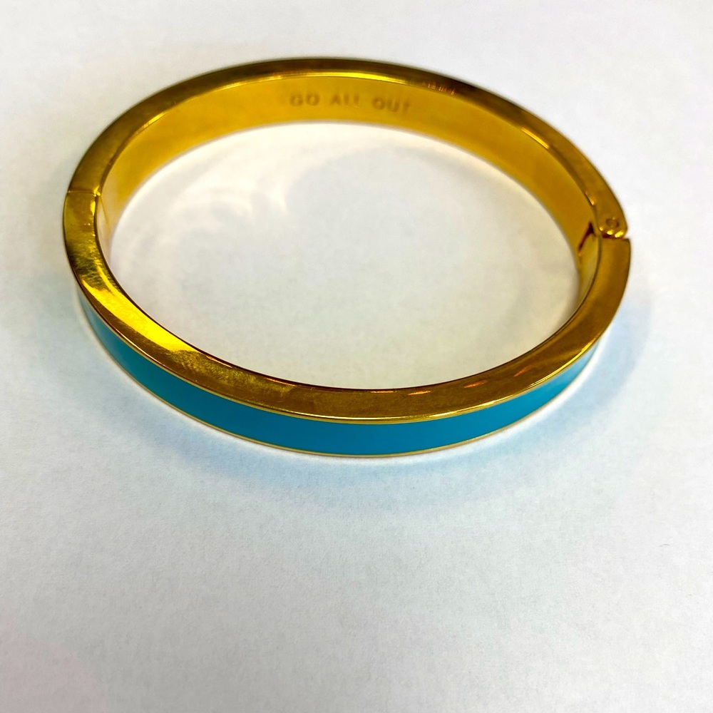 Kate Spade Turquoise and gold bangle bracelet
